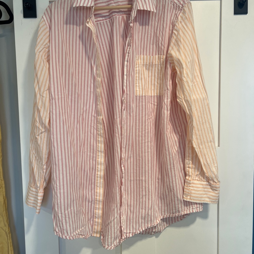 Striped women’s Shirt in Pink and orange
